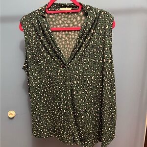 Beacon Green and Cream Patterned Blouse